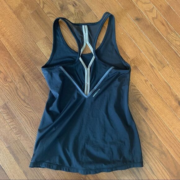 MISSION Black Tan Mesh Back Cut Out Tank Top M - Picture 4 of 4